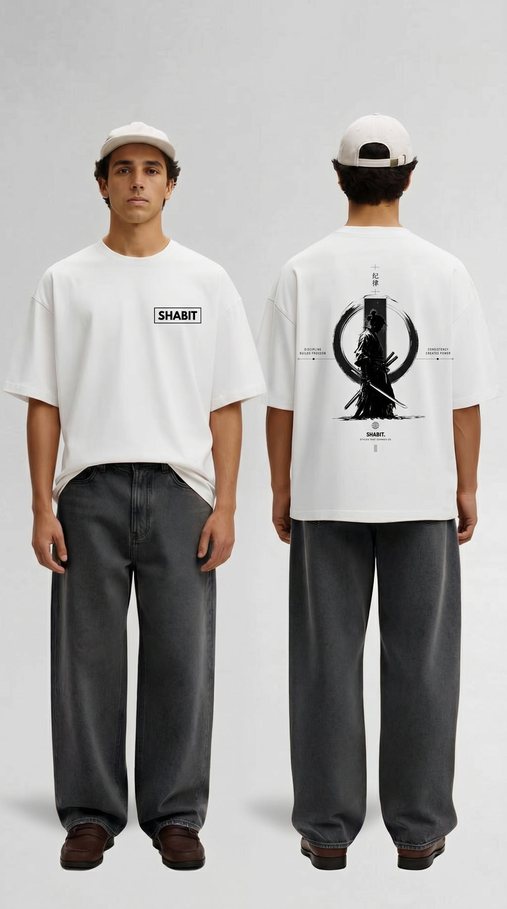 Samurai Warrior Oversized T-Shirt – White